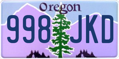 OR license plate 998JKD