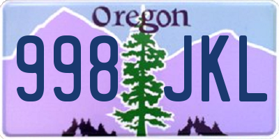 OR license plate 998JKL