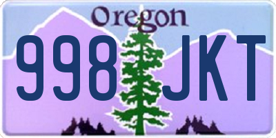 OR license plate 998JKT