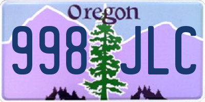 OR license plate 998JLC