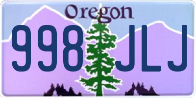 OR license plate 998JLJ