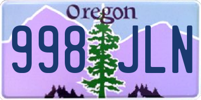 OR license plate 998JLN