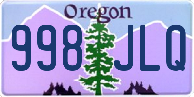 OR license plate 998JLQ