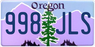 OR license plate 998JLS