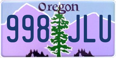 OR license plate 998JLU