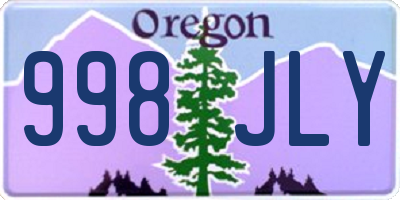 OR license plate 998JLY