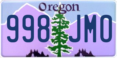 OR license plate 998JMO