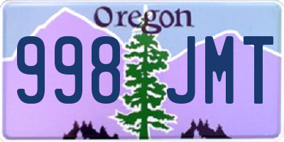 OR license plate 998JMT