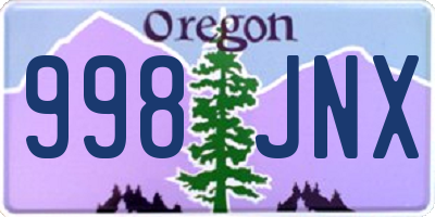 OR license plate 998JNX