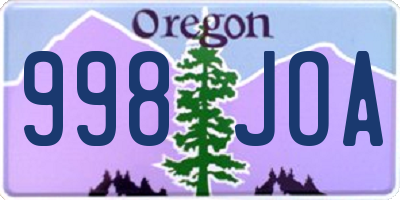 OR license plate 998JOA