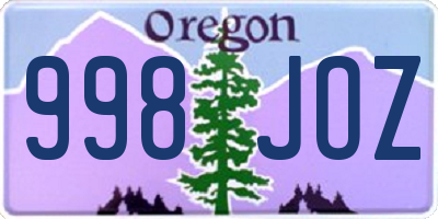 OR license plate 998JOZ