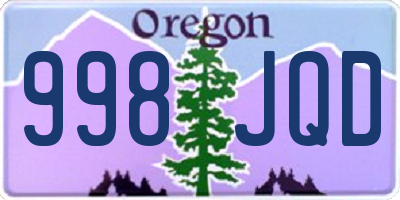 OR license plate 998JQD