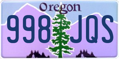 OR license plate 998JQS