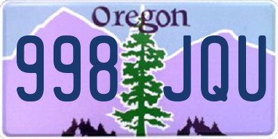 OR license plate 998JQU