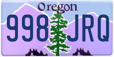 OR license plate 998JRQ