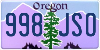 OR license plate 998JSO