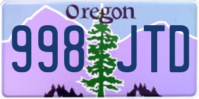 OR license plate 998JTD