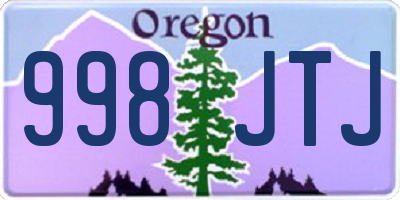 OR license plate 998JTJ