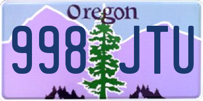 OR license plate 998JTU