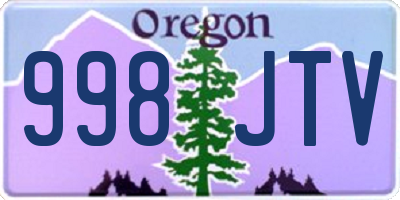 OR license plate 998JTV