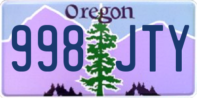 OR license plate 998JTY