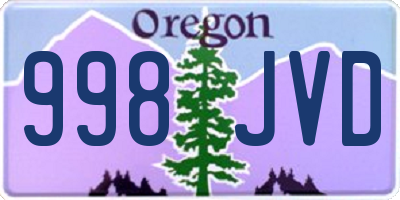 OR license plate 998JVD