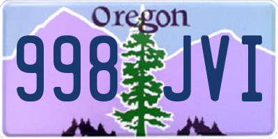 OR license plate 998JVI