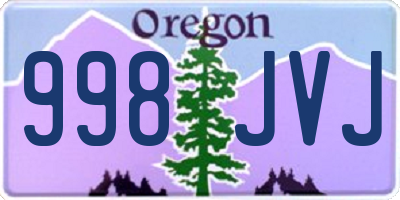 OR license plate 998JVJ