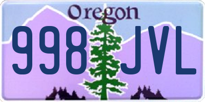 OR license plate 998JVL