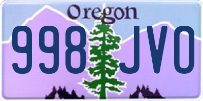 OR license plate 998JVO