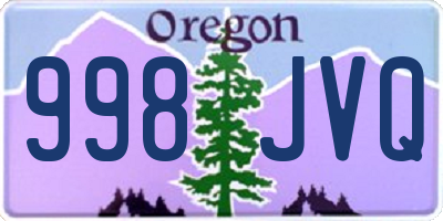 OR license plate 998JVQ