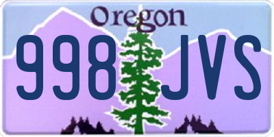 OR license plate 998JVS