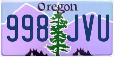 OR license plate 998JVU