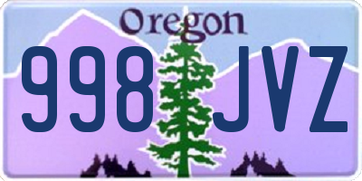 OR license plate 998JVZ