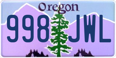 OR license plate 998JWL