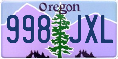 OR license plate 998JXL