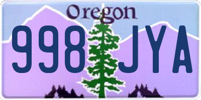 OR license plate 998JYA