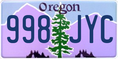 OR license plate 998JYC