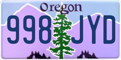 OR license plate 998JYD