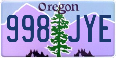 OR license plate 998JYE
