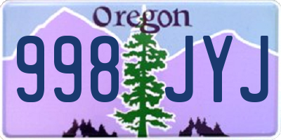 OR license plate 998JYJ