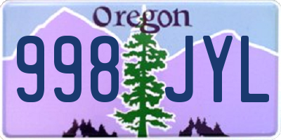 OR license plate 998JYL