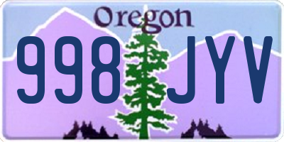 OR license plate 998JYV