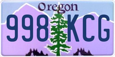OR license plate 998KCG