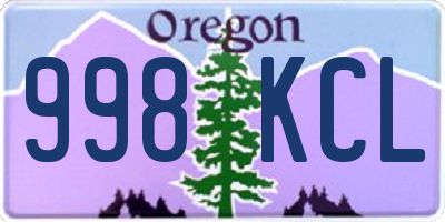 OR license plate 998KCL