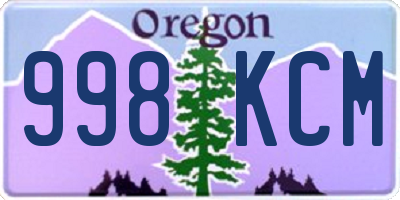 OR license plate 998KCM