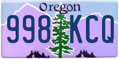 OR license plate 998KCQ