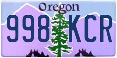 OR license plate 998KCR