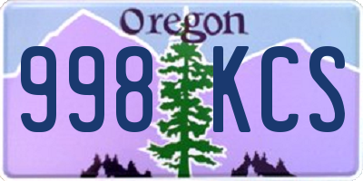 OR license plate 998KCS