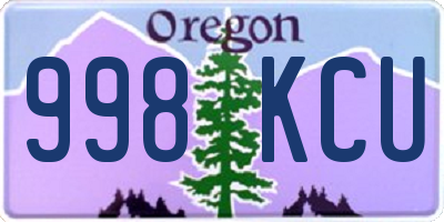 OR license plate 998KCU
